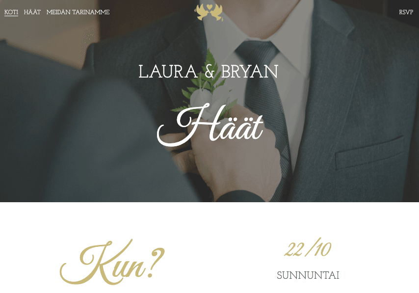 Laura & Bryan Häämalli Strikinglysta