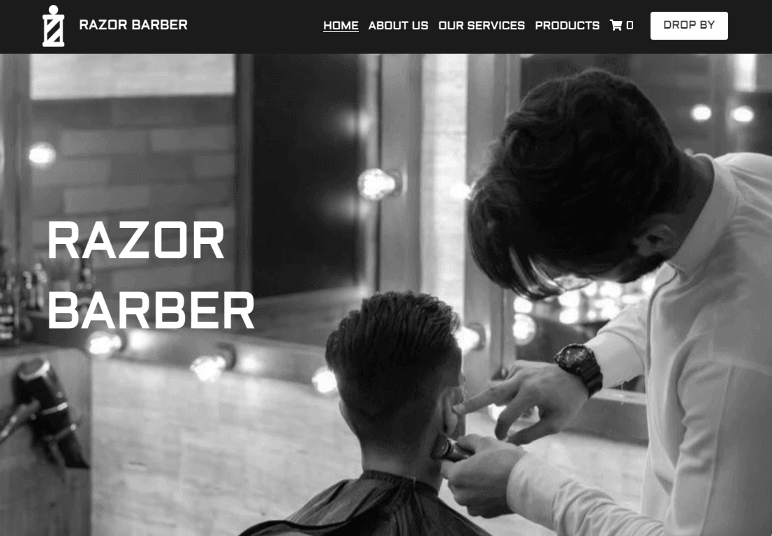 Razor Barber Szablon strony internetowej