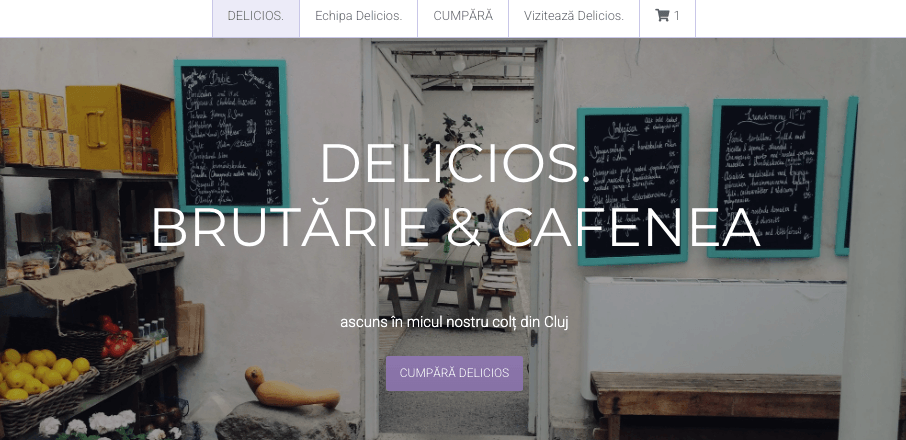 Șablon de magazin online minimal de la Strikingly