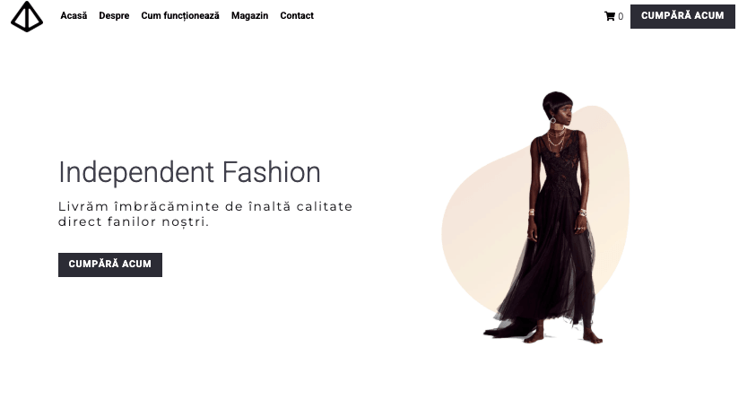 Șablonul de modă Glow de la Strikingly