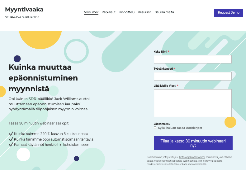 SaleScale-malli Strikinglyltä