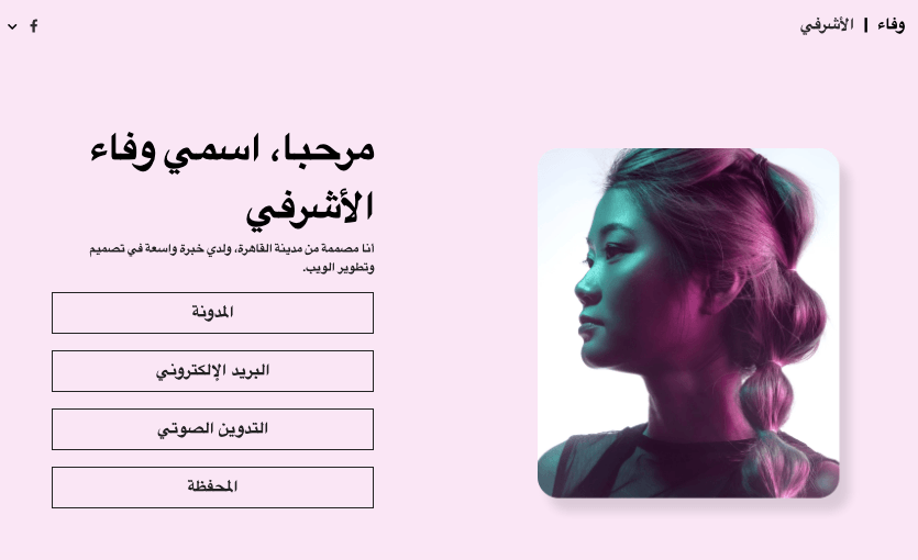 قالب ميشيل كروز من Strikingly