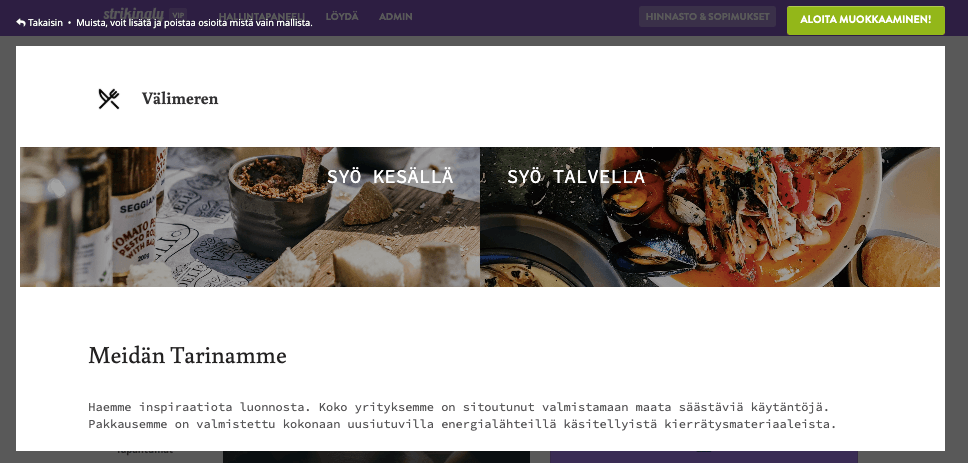 Kahviliiketoiminnan rakentaminen Strikinglyn avulla - Korosta tarinaasi ja arvojasi