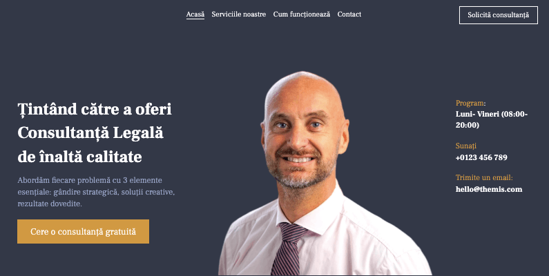 Template pentru consultanță juridică