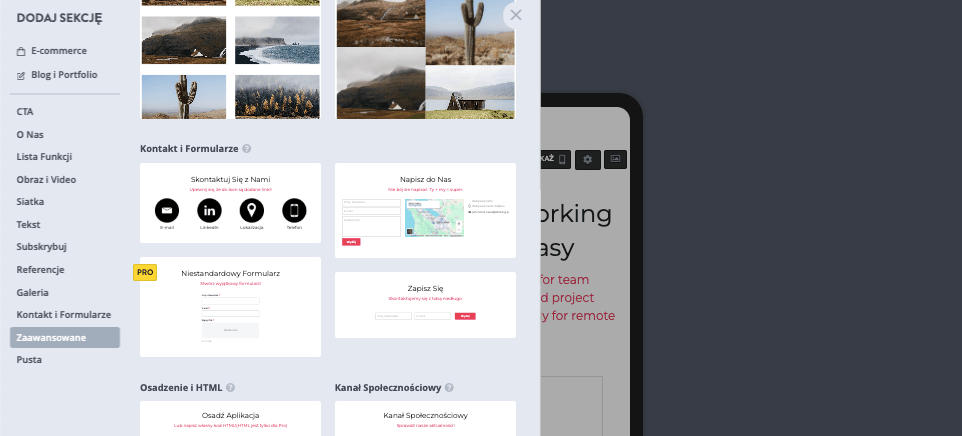 Dodaj widżety/przyciski Pinterest