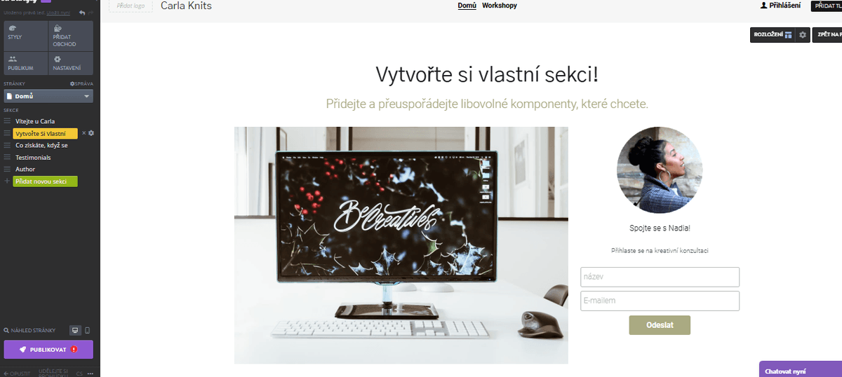 Strikingly Drag-a-Drop Editor