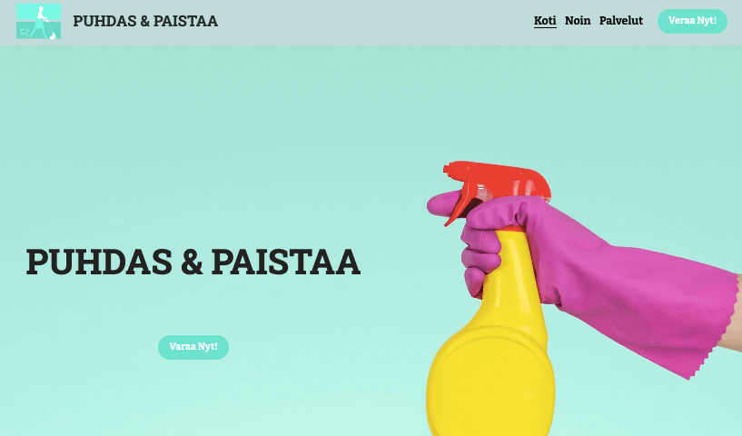 Clean & Shine -palveluliiketoiminnan malli Strikinglylta