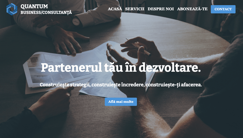 Șablon Quantum de la Strikingly