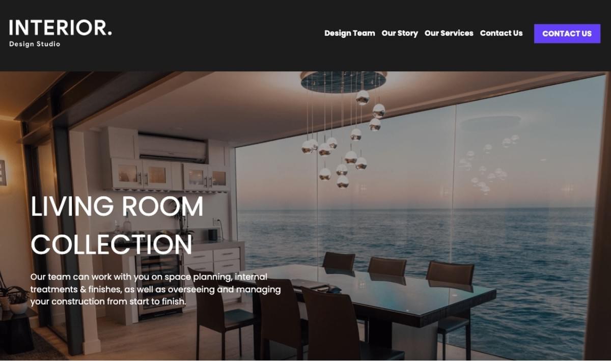 Innenarchitektur-Service-Geschäftsvorlage von Strikingly