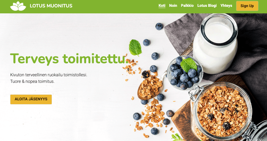 Lotus Catering -malli Strikinglyltä