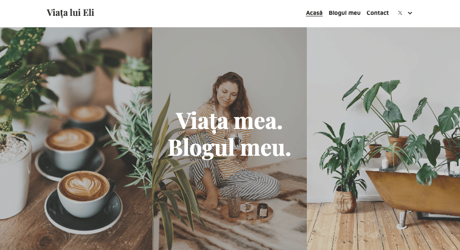 Șablon de blog de modă de la Strikingly