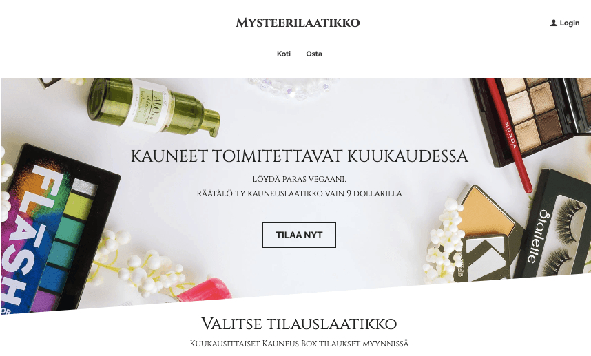 MysteryBox Verkkokaupan Malli Strikinglyn kanssa