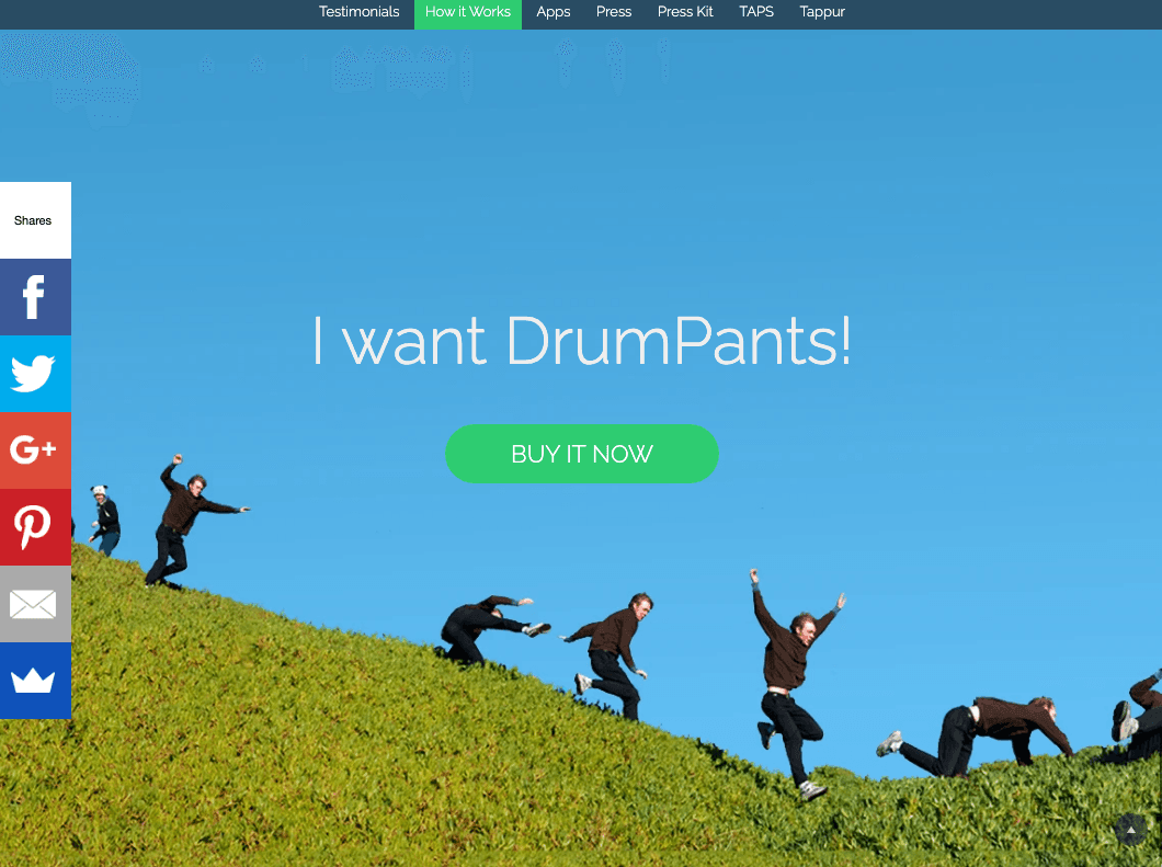 Imagine preluată de pe un site al unui utilizator Strikingly - Drumpants