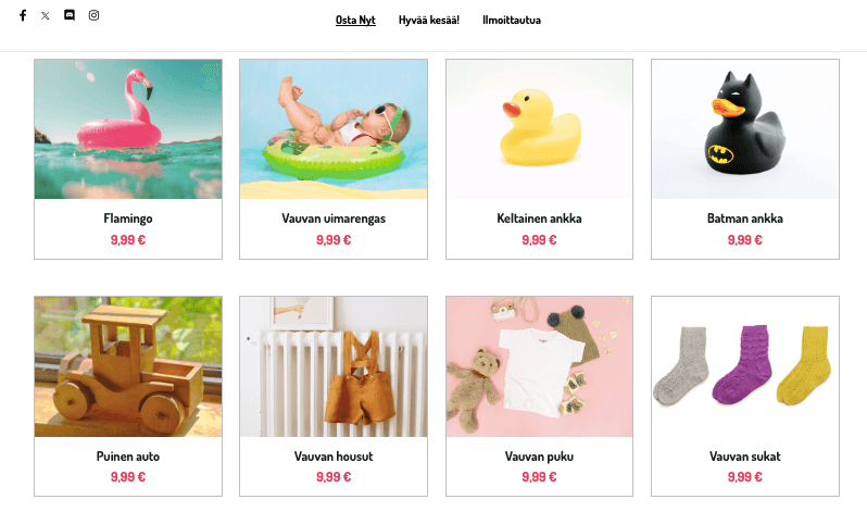 Peggi Online Store Template Strikinglyltä