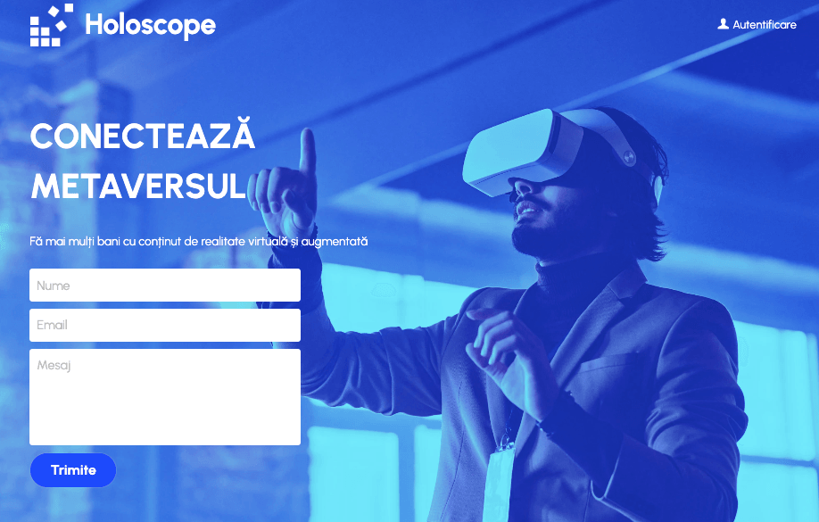 Șablonul Holoscope de la Strikingly