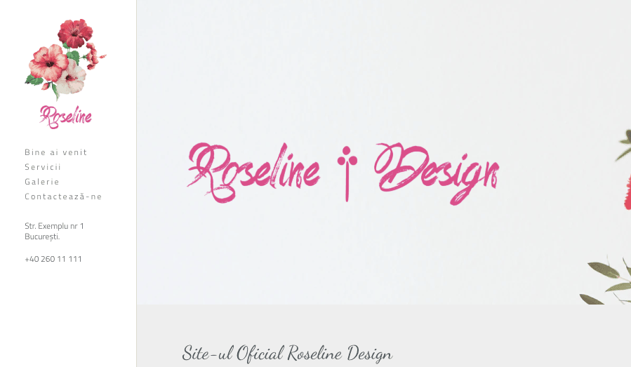 Șablonul Roseline de la Strikingly