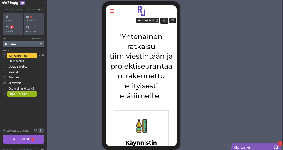 Strikingly-ominaisuudet SEO:lle ja parannetulle käyttäjäkokemukselle