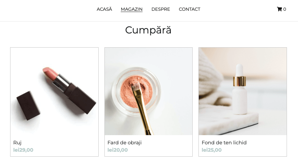 Șablonul Chloe Store de la Strikingly