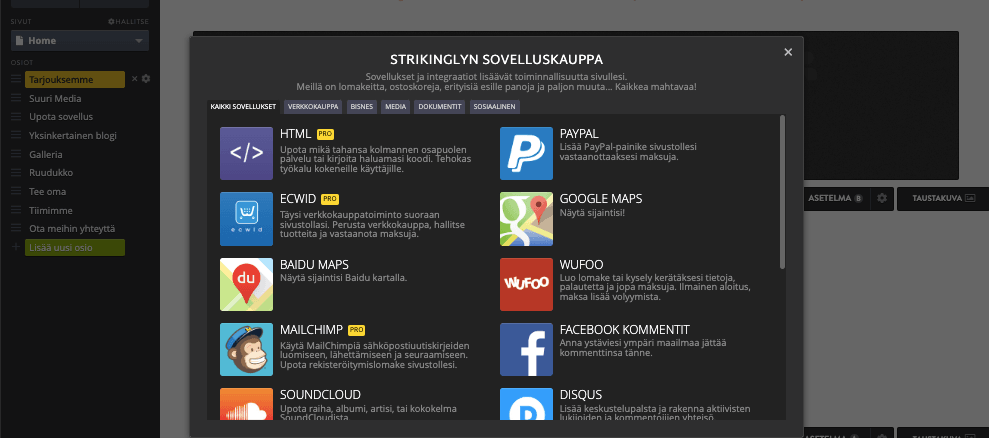 Geotargeting Strikinglyllä - Kolmannen osapuolen työkalut