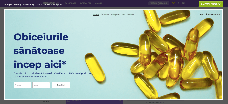 Designul paginii de pornire cu elemente vizuale atrăgătoare și captivante