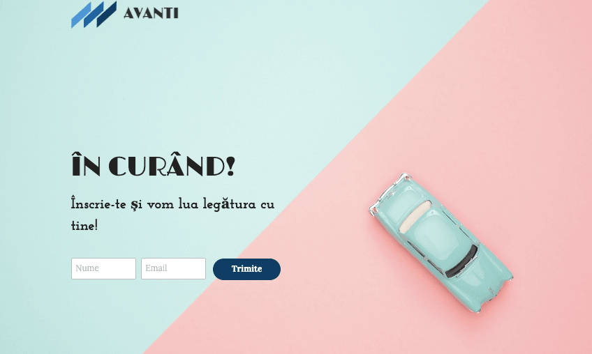 Șablon Avanti de la Strikingly