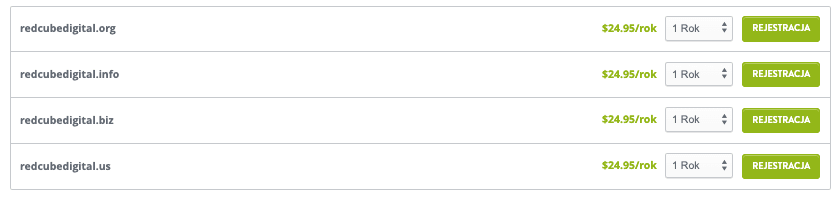 Rozszerzenia Domen od Strikingly