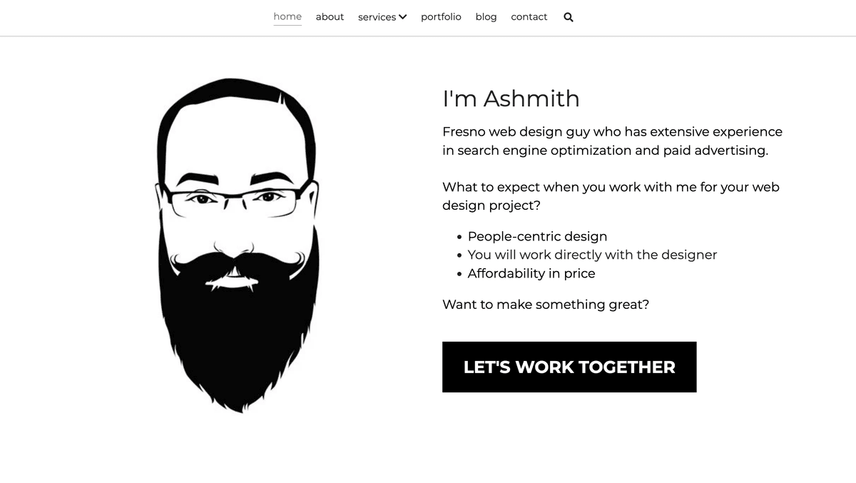 Kuva otettu Strikinglyn käyttäjän verkkosivustolta https://www.ashmith.com/