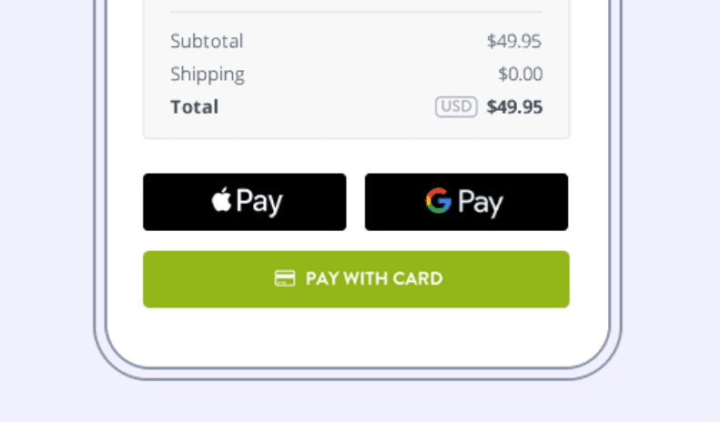 Strikingly Google Pay ja Apple Pay