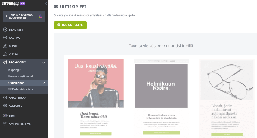 Sähköpostimarkkinointityökalujen integrointi verkkosivustojen rakennusalustoihin – Hyödynnä hätkähdyttävästi saumatonta integraatiota – Strikinglyn intuitiivinen käyttöliittymä mahdollistaa sähköpostimarkkinointityökalujen helpon integroinnin