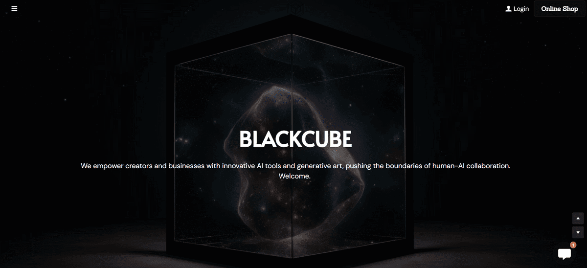 التجارة الإلكترونية مع Blackcube مع Strikingly