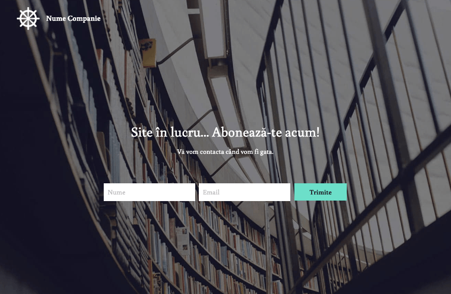 Șablon simplu de copertă "În curând" de la Strikingly