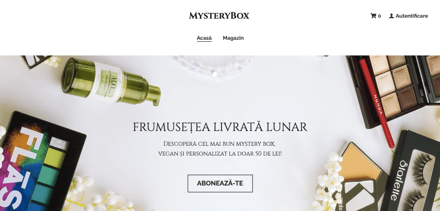 Șablon abonament cutie mister