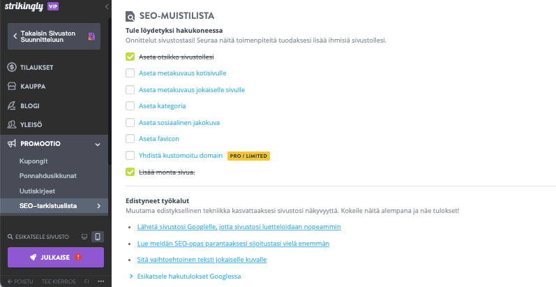Strikinglyn rooli interaktiivisessa markkinoinnissa - SEO-optimointi