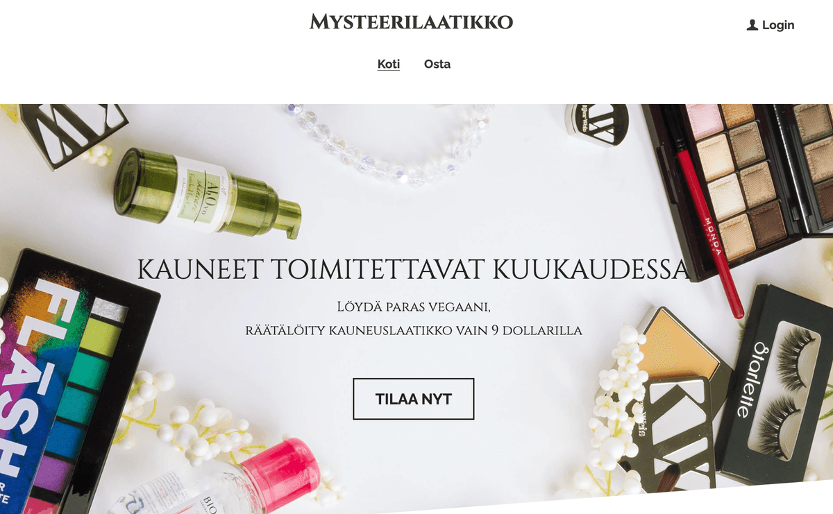 Mystery Box -malli Strikinglystä