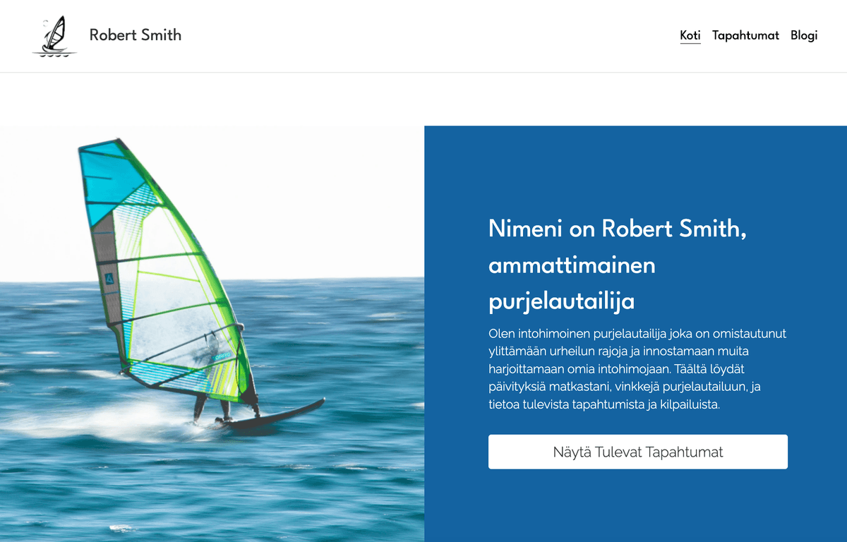 Windsurfer-malli Strikinglystä