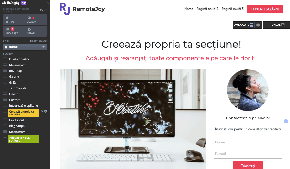 Îmbunătățiți-vă performanța în designul web cu Strikingly