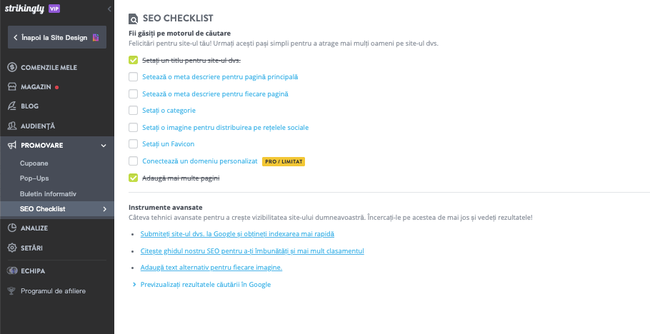 Instrumente de optimizare SEO - 