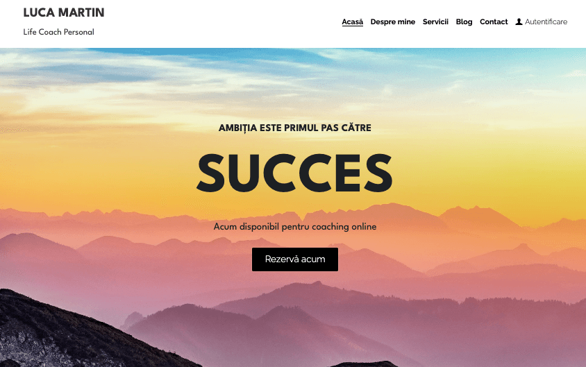 Template Luke Wilson de la Strikingly