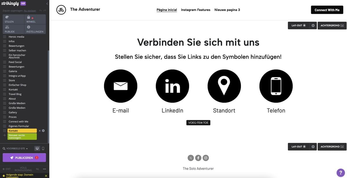Afbeelding afkomstig van Strikingly