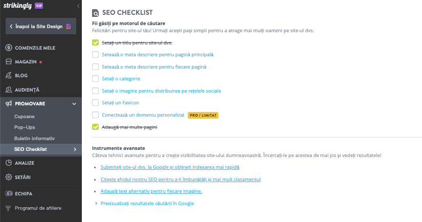 De ce să alegeți Strikingly pentru prezență online și securitate web - optimizat pentru SEO