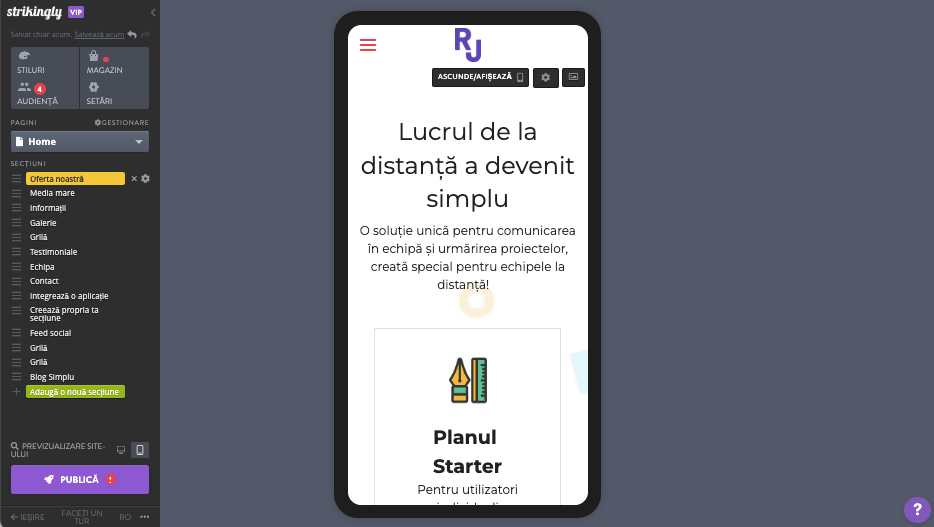 De ce să alegeți Strikingly pentru prezență online și securitate web - responsibilitate mobilă