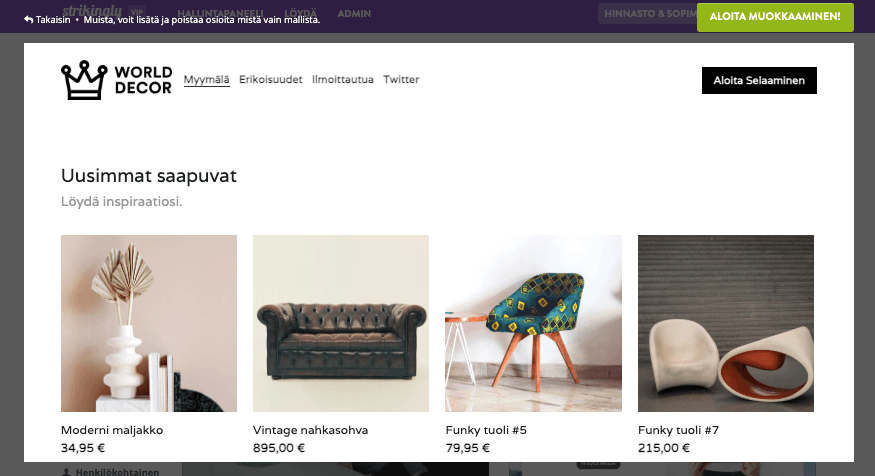 Kuinka myydä kannattavia tuotteita Strikingly-työkalulla - Ota käyttöön verkkokauppaominaisuudet