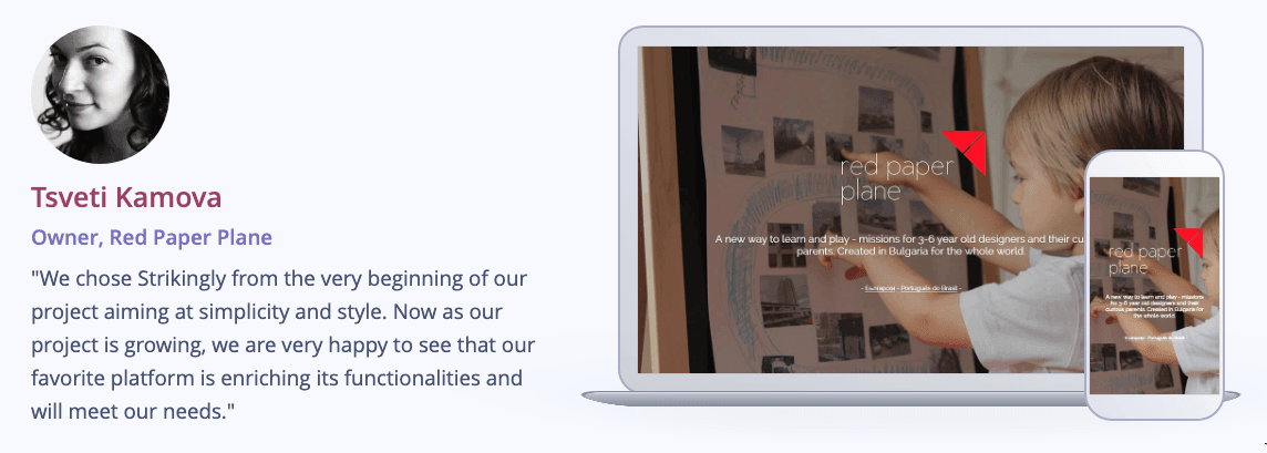 Site web responsive Red Paper Plane