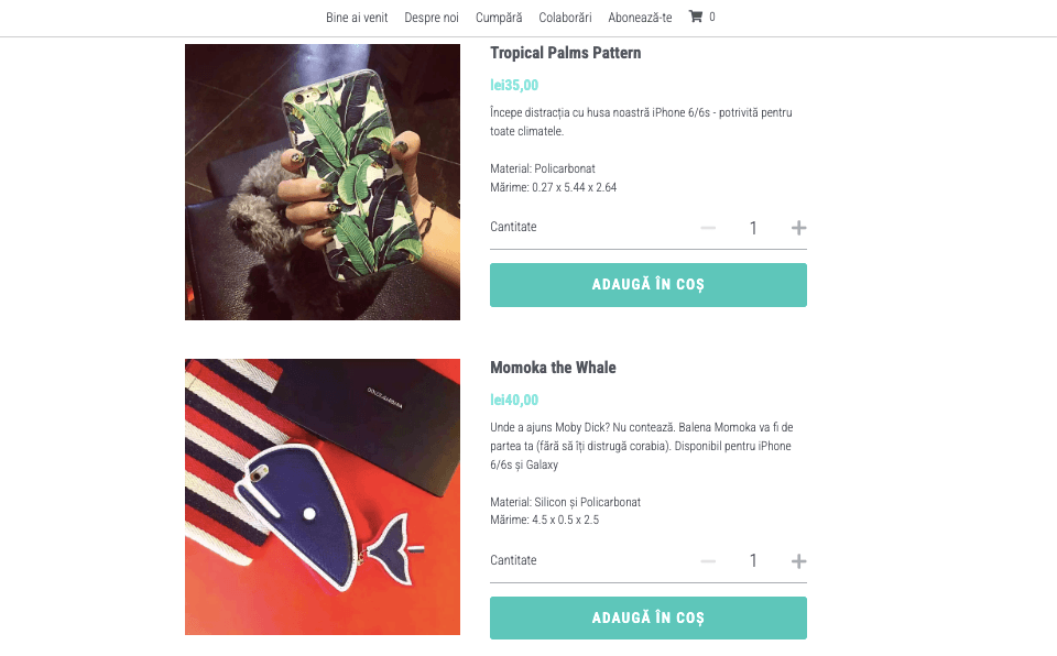 Șablonul Studio Yuri de la Strikingly