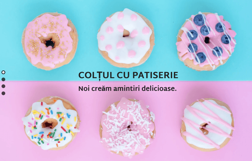 Șablon Pastry Corner de la Strikingly
