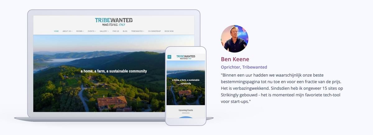 Afbeelding afkomstig van Strikingly