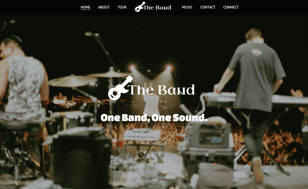 Szablon Band od Strikingly