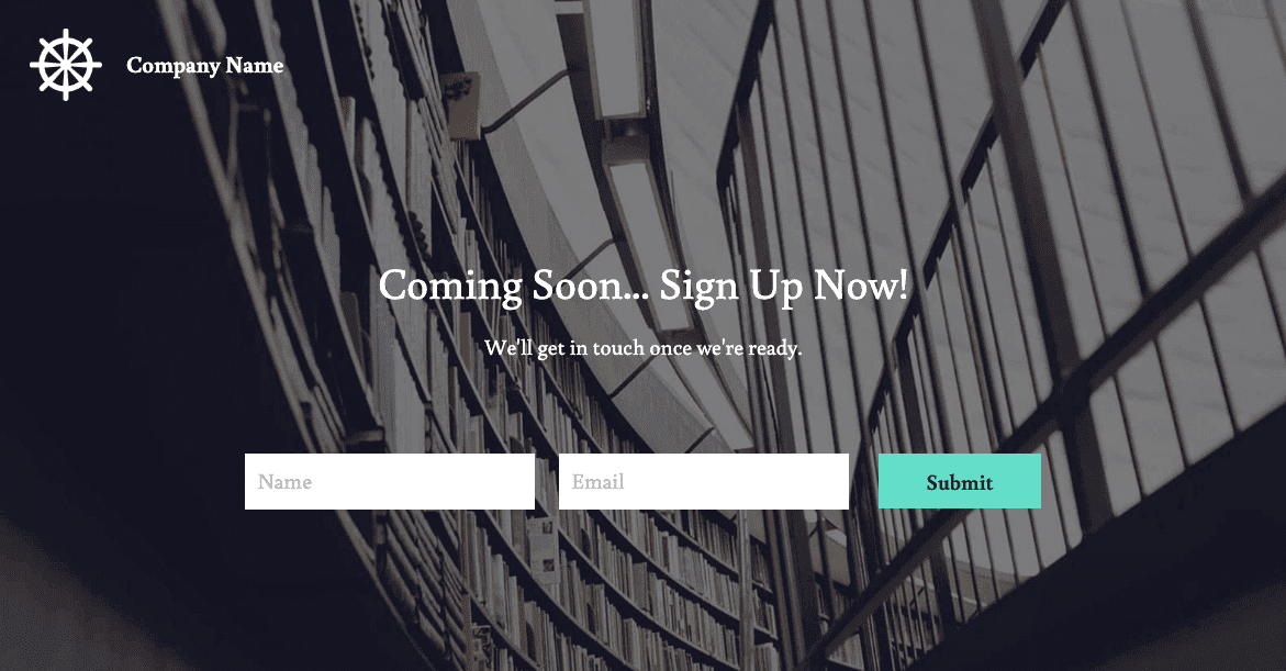 Templat Situs Web Sampul Sederhana dari Strikingly