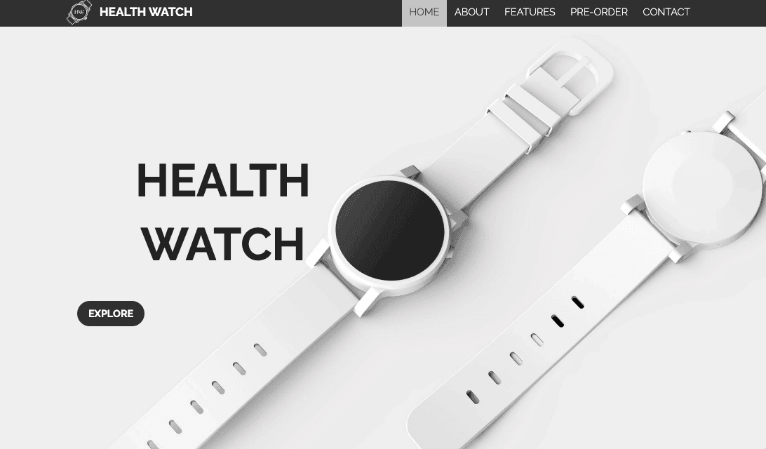 Szablon Health Watch od Strikingly