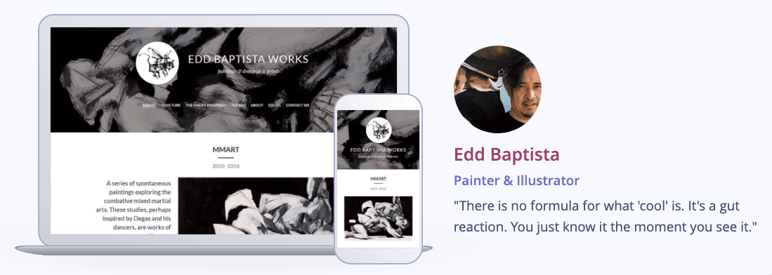 Edd Baptista website responsiv